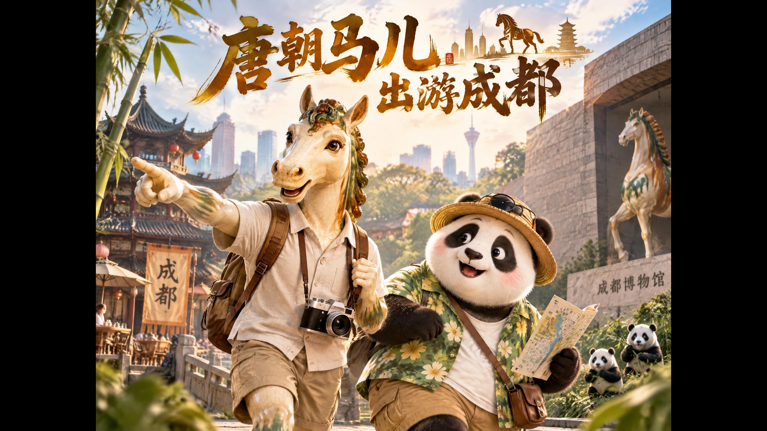 《唐朝马儿游成都》